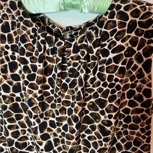 Calvin Klein Animal Print Sleeveless Blouse - Picture 4 of 5